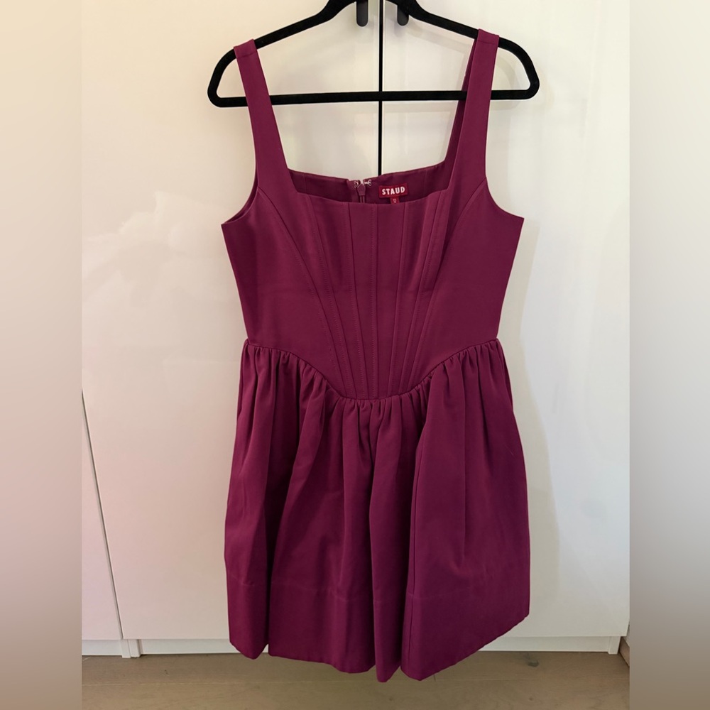 STAUD Rich Plum Dress